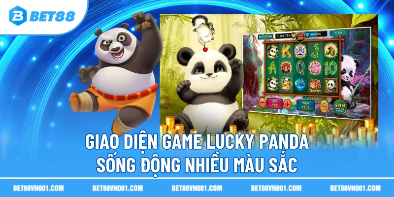 Giao diện game Lucky Panda sống động nhiều màu sắc