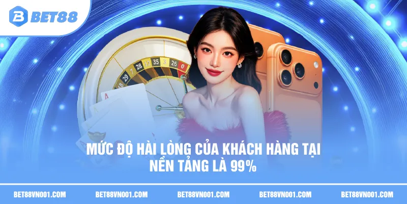 Mức độ hài lòng của khách hàng tại nền tảng là 99%